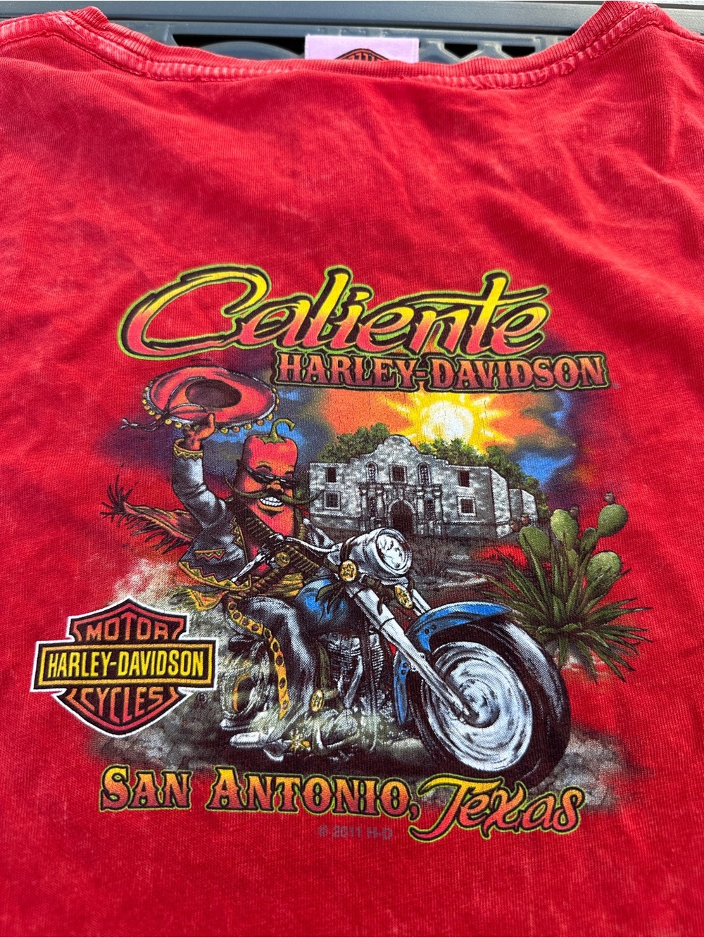 Harley-Davidson Red 'Caliente' Graphic T-Shirt - San Antonio